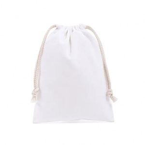Sac à cordon personnalisé en toile de coton, petit sac cadeau en filet avec cordon, emballage personnalisé avec logo en coton - Product Image 1