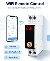 Disjoncteur intelligent en plastique pour rail DIN, interrupteur intelligent WiFi Tuya