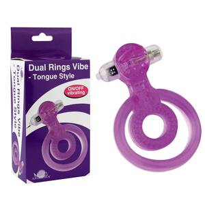 Aphrodisia Dual Rings Vibe Tongue Style Vibrating Penis Ring Delay Eyaculation Erection Enhancer Soft TPE Cock <span class=keywords><strong>para</strong></span> hombres - Product Image 3