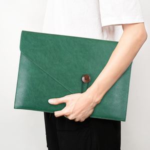 Business Style PU Leather <strong>File</strong> Pocket Documents Pouch <strong>Folders</strong> Organizer Snap <strong>Closure</strong> Portfolio Binder Envelopes Laptop Pouch - Product Image 6