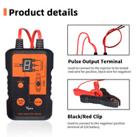 VT200 12V essence automobile injecteur de carburant testeur voiture diagnostiquer rapidement outil d'analyse 4 Modes d'impulsion