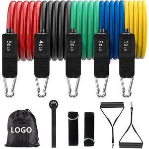 Bandas de Resistencia para Ejercicio en Casa, Yoga y Fitness, Bandas de Goma para Entrenamiento con Asas para Hombres y Mujeres - Product Image 1