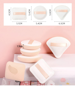 Matériau de bouffée de poudre de haute qualité outil de maquillage utilisation sèche et humide réutilisable Super doux marque privée grande bouffée de poudre - Product Image 2