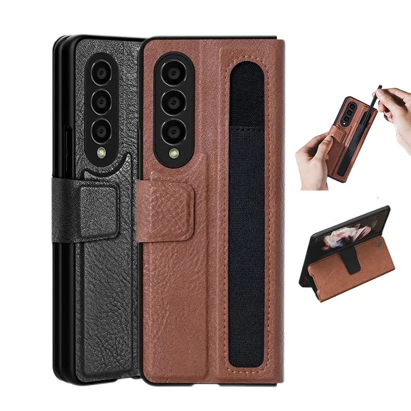 Nillkin Aoge Leather Case for Samsung Galaxy Z Fold 4 5G with S Pen Holder, Kickstand and Shockproof Phone Case