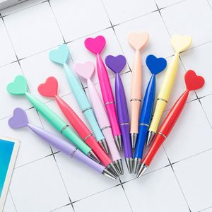 Stylos à bille DIY en gros - Encre noire, en plastique, en forme de cœur, pour cadeaux promotionnels - Product Image 1
