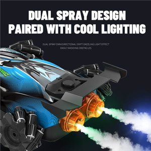 Coche de Control Remoto con Doble Pulverización y Luces, Coche RC de Acrobacias con Efectos LED Geniales y Demostración con una Sola Tecla - Product Image 3