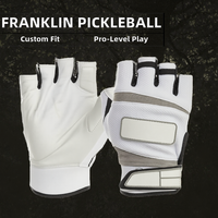 Gants de pickleball réglables de luxe pour adultes - Hommes et femmes, main droite et gauche, taille moyenne, blanc, accessoires de pickleball
