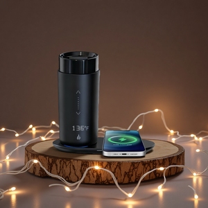 แก้วกาแฟอัจฉริยะแบบพกพา สแตนเลส เก็บความร้อน ควบคุมอุณหภูมิได้ <span class=keywords><strong>ชา</strong></span>ร์จไฟได้ เหมาะสำหรับใช้ในสำนักงาน - Product Image 6