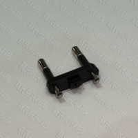 Prise de courant à 2 pôles de haute sécurité, norme européenne, avec broches gainées / Composant de prise EU pour CEE 7/16 Europlug