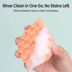 Factory OEM Silicone Scalp Massager <b>Brush</b> Soft Shampoo Scrubber Deep Cleaning Hair Washing Exfoliating Tool - Product Image 4