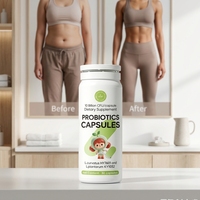 Capsules prébiotiques OEM, probiotiques à double souches de qualité supérieure pour la gestion du poids, ciblant la graisse viscérale et la masse graisseuse corporelle