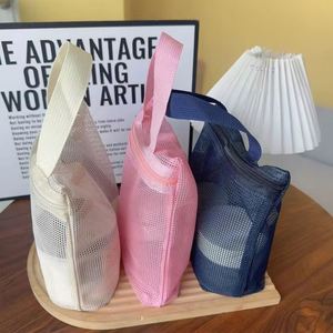 Mesh <b>Makeup</b> Toiletry <b>Storage</b> Bags Handbags Portable Travel Washing Shower Tools Organizer Hanging Cosmetic Organizer Pouch - Product Image 2