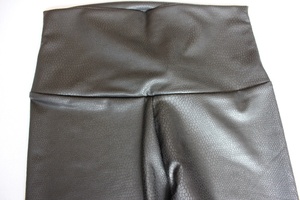 Pantalon taille haute en imitation <span class=keywords><strong>cuir</strong></span> pour femme Leggings en <span class=keywords><strong>cuir</strong></span> imprimé léopard de couleur pure - Product Image 5