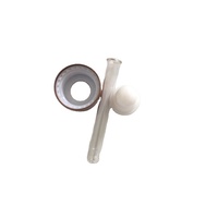 Bouchon compte-gouttes en aluminium de 18 mm avec pipette en verre et bulbe en caoutchouc blanc pour flacon d'huile essentielle, emballage cosmétique
