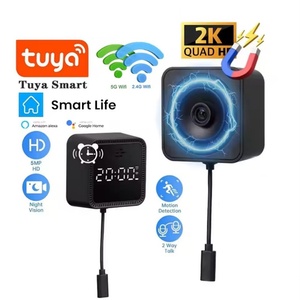 Tuya 2K 5G WiFi IP <b>Camera</b> Indoor Magnetic Window Security Ai Detection Time Display Mini Stick-on Glass 5MP Surveillance Cameras - Product Image 1