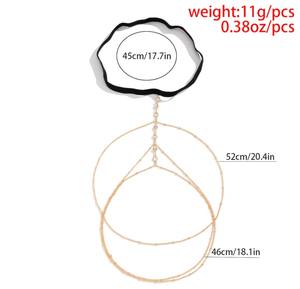 ベストセラーボヘミアンスタイル太ももチェーンジュエリーCzストーン付き18kゴールドステンレス鋼かわいい弾性バンド脚女性ボディチェーン - Product Image 3