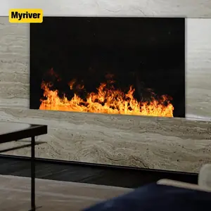 Myriver 50 Inch 9 Kleuren Vlam Haard Elektrische Haard Kachel 63 "X46" Grand Fire Plaats Tv Stand
