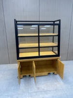 Hongzhan Vitrines de boulangerie en bois à la mode Design de mode avec LOGO Comptoir de bar à pain laqué Meubles de boulangerie pliables