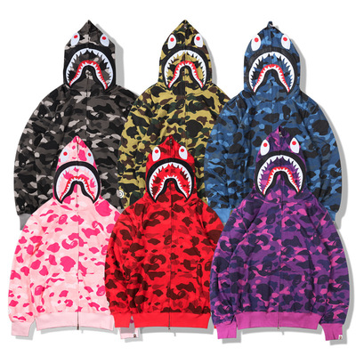 A Bathing Ape Shark Head Hoodie Coats Jacket Sweatshirts Cotton Long Sleeve Bape A Bathing Ape Shark Head Hoodie Coats Jacket Sweatshirts Cotton Long Sleeve Bape