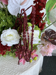 Borgoña marfil blanco rosa verde Hortensia boda arco flores de seda para graduación Borgoña Arbor flor nuevo diseño - Product Image 5