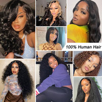 Perruques en cheveux humains à boucles longues et lisses, avec dentelle frontale 13*4, pour femmes, vente en gros