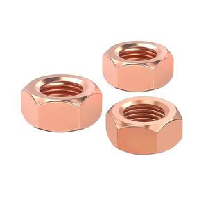 M3 M4 M5 M6 M8 M10 M14 M16 T2 구리 육각 너트 레드 구리 너트 전도성 너트 와셔 잠금 나사 캡 순수 구리 - Product Image 1