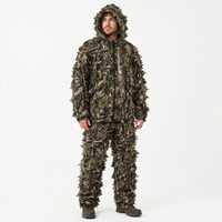 Veste en maille de polyester camouflage 3D feuilles, ensemble toutes saisons pour la chasse et le tir en extérieur, directement du fabricant