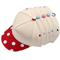 Casquette de camionneur à pois et rayures contrastées vierges, personnalisable avec logo brodé, pour l'été, style décontracté, casquette de baseball – Fournisseur direct usine