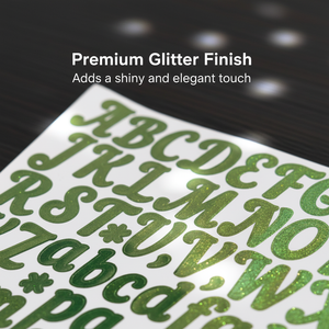 Manufacturer's Best-Selling Glitter Powder Silver and Gold Letter Stickers, <b>Bed</b> <b>Sheet</b> Adhesive, Shiny DIY Letters A-Z - Product Image 4