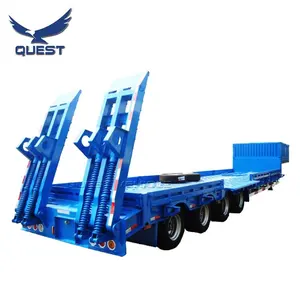 QUEST Utility Multi-Function Trailer 4 Axles Heavy Duty Extendable Low Bed Semi Trailer For Sale