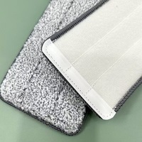 Recharges de tampons de serpillière en microfibre écologiques et durables pour outil de nettoyage domestique à pression plate en acier, lavables, pour serpillière à poussière en plastique