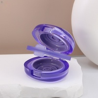 Yuecai – Boîtier compact double couche à couvercle rabattable, vide, rond, avec miroir, pour fard à joues et illuminateur, en plastique, vente en gros