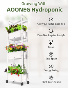 Système de culture hydroponique 3 niveaux - 42 pots, jardin <span class=keywords><strong>d</strong></span>'herbes aromatiques <span class=keywords><strong>d</strong></span>'intérieur avec éclairage LED - Product Image 5