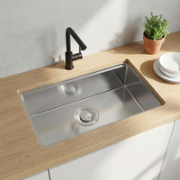 Fabricant leader d'éviers de cuisine en acier inoxydable 304, surface nano, faits à la main, design haut de gamme, personnalisation possible