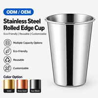 Fabricant en gros de tasses en acier inoxydable écologiques, empilables, de qualité alimentaire, au design classique, avec logo personnalisé, pour le camping et les activités de plein air