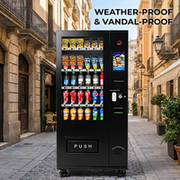 Máquina Expendedora Pequeña con Pantalla Táctil Anti-Vandalismo, para Snacks y Bebidas, Cuerpo de Acero Industrial, Cumple con ADA, Monitoreo Remoto SDK, UVend