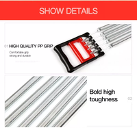 Équipement de fitness : Extenseur de poitrine 3-en-1 à ressort, multifonction réglable avec pédale et poignée de maintien
