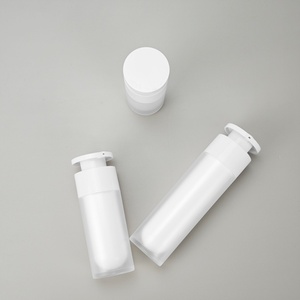 Flacon pompe airless en plastique pour sérum et lotion cosmétique, joli flacon rond crème 30ml 50ml 15ml pour emballage de sérum facial - Product Image 6