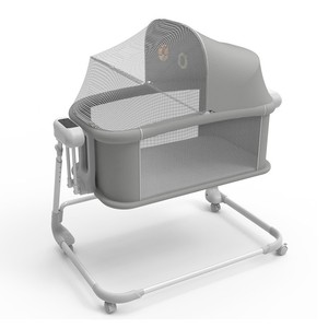 Cuna Mecedora Automática para Bebés Recién Nacidos de 0 a 12 Meses, Cuna Plegable Portátil Multifuncional con Función de Calmante para el Sueño - Product Image 1