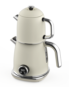Ensemble de théière turque double, bouilloire électrique 1,0 L avec théière 0,8 L, affichage de la température LED - Product Image 2