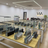 Système de balustrade en verre trempé sans cadre View Mate A100, design moderne, base en aluminium en forme de U, résistant à la rouille, pour extérieur
