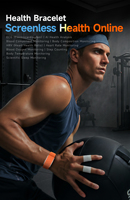 Bracelet intelligent sportif sans écran KR96, moniteur de sommeil, moniteur de fréquence cardiaque, modes d'exercice multiples, bracelet de santé, tracker de forme physique