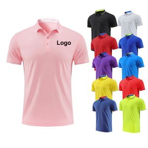 T-shirt de sport pour homme personnalisé avec logo, coupe ajustée, séchage rapide, pour le golf, le bureau, les uniformes d'entreprise, polo personnalisé - Product Image 1