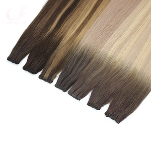 Extensions de cheveux humains naturels ShangKai de deuxième génération, nouées <span class=keywords><strong>à</strong></span> la main, 26 pouces, brun foncé - Product Image 3