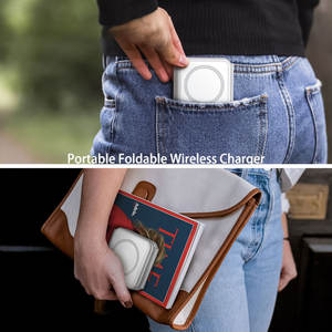 Cargador Inalámbrico Plegable Original de Fábrica para <span class=keywords><strong>iPhone</strong></span> 13 14 15 16 Pro Max, <span class=keywords><strong>Airpods</strong></span> y Apple Watch con Carga Rápida - Product Image 5