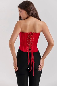 เสื้อครอปท็อป OUDINA รุ่น Summer Dropshipping ดีไซน์หรูหรา สายรัดไหล่แบบไร้สาย ทรงบอดี้สูท แต่งโครงรัดรูปทรงปลากระเบน - Product Image 2