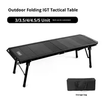Table à thé pliante IGT 5 unités pour l'extérieur, légère en alliage d'aluminium, design moderne, mobilier d'extérieur pour le camping