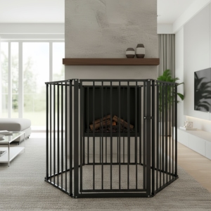 Parc <span class=keywords><strong>pour</strong></span> animaux de compagnie robuste à 6 panneaux intégrés et pliables, clôture fixe <span class=keywords><strong>pour</strong></span> animaux de compagnie, <span class=keywords><strong>barrière</strong></span> intérieure et extérieure <span class=keywords><strong>pour</strong></span> chiens et chats de grande, moyenne et petite taille - Product Image 2