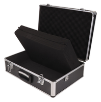 Boîte à outils Grand étui rigide de vol noir Carry Foam Storage Dj Camera Box Mallette à outils en aluminium