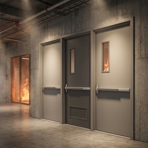 Porte en acier ignifuge durable avec kit d'accessoires complet, sur mesure pour les projets immobiliers et les aménagements intérieurs commerciaux. - Product Image 5